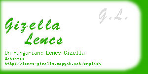 gizella lencs business card